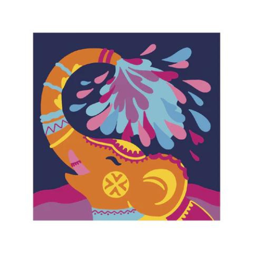 Elephant Splash Paint-by-Number / Kids' Artistic Craft Kit / Creative Ocean Canvas